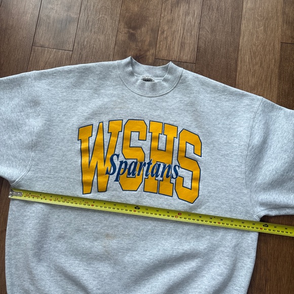 Unisex Vintage 90s Fruit of the Loom WSHS Spartans varsity crewneck - Picture 6 of 8